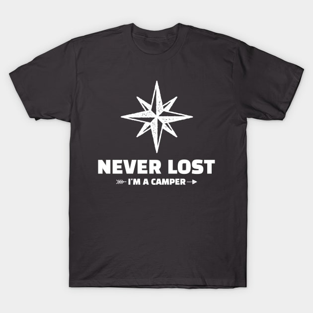 NEVER LOST I'M A CAMPER T-Shirt by HEROESMIND